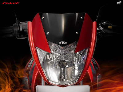 Headlamp of the 125 cc TVS Flame