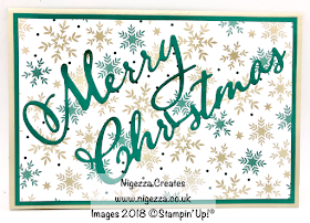 Simple Christmas Card Using Merry Christmas Die & Joyous Noel DSP Nigezza Creates