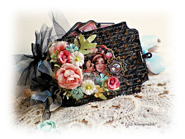 Mon Amour Mini Album by Lisa Novogrodski for Scraps of Darkness using the January "Beloved" Kit