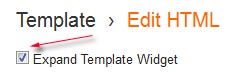 expand template widget