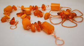 Autumn in Amber: copper, vintage Baltic amber, wire wrapped :: All Pretty Things