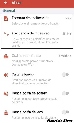 grabador de audio para android