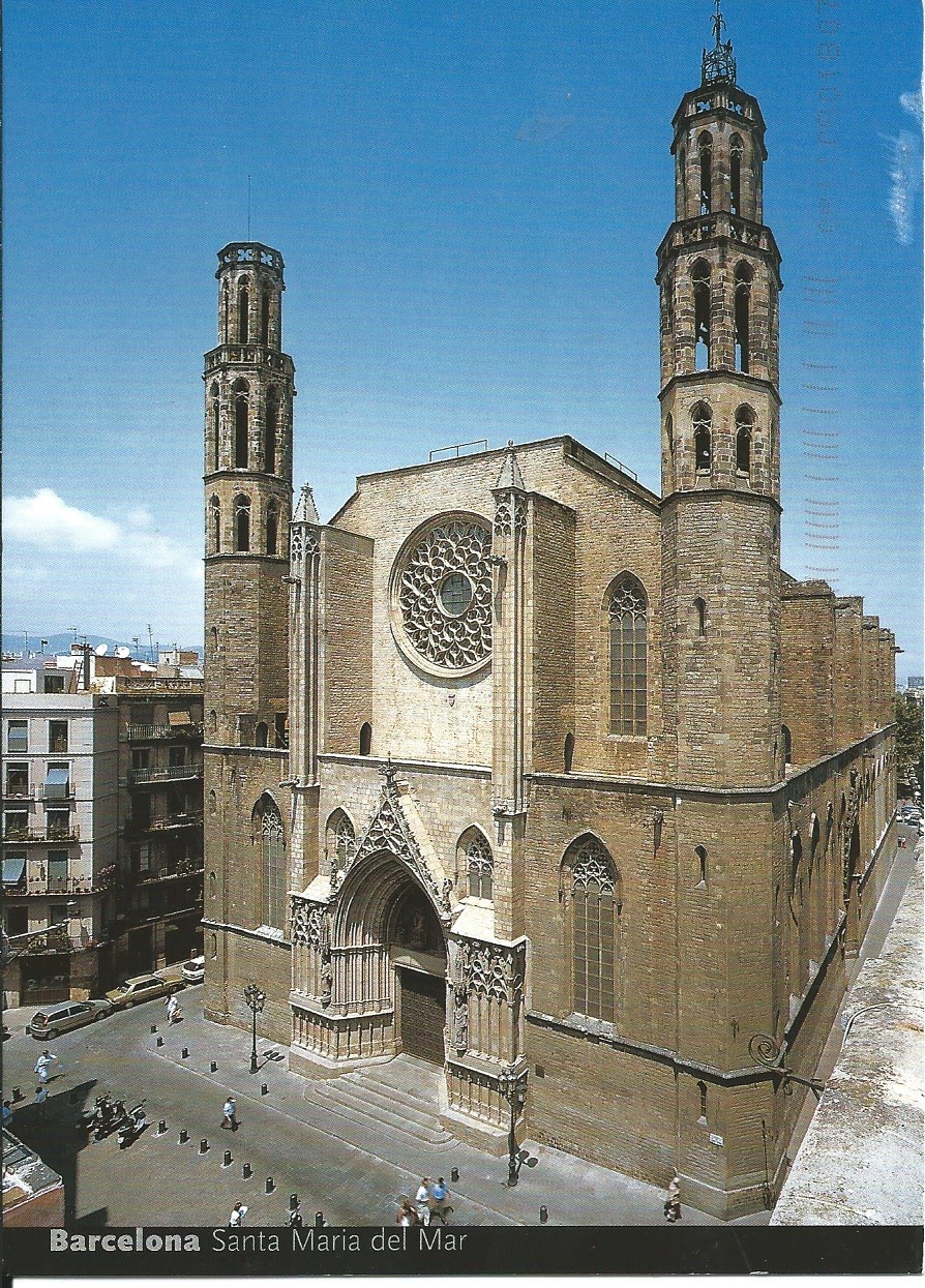 My Postcard Page Spain Santa Maria Del Mar Basilica Barcelona