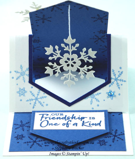 #thecraftythinker #funfold #stampinup #cardmaking #apertureeaselcard #snowflakewishes #xmascard , Aperture Easel Card, Fun Fold, Snowflake Wishes Bundle, Christmas Card, Stampin' Up Demonstrator, Stephanie Fischer, Sydney NSW