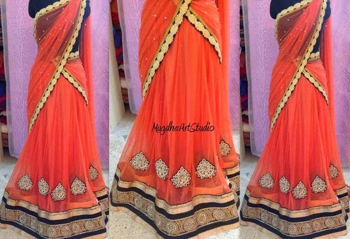 Simple Half Saree by Mugdha