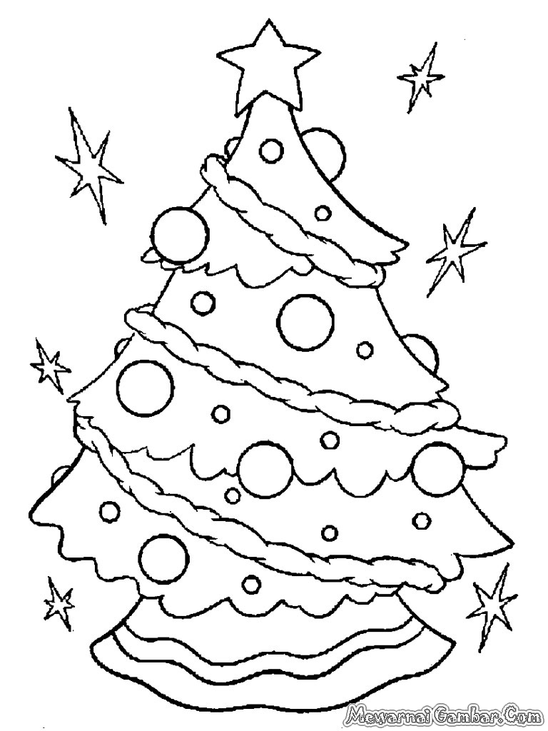 Mewarnai Pohon Natal | Mewarnai Gambar