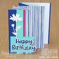 Handmade fancy fold extended z fold card using Stampin Up Wanted to Say dies, Nested Essentials dies, and Layering Leaves stamps. Card by Diane Barnes - colourmehappy - stampinupcards