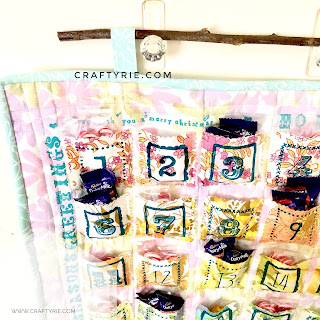 A fun quirky vintage style advent calendar made by CraftyRie.