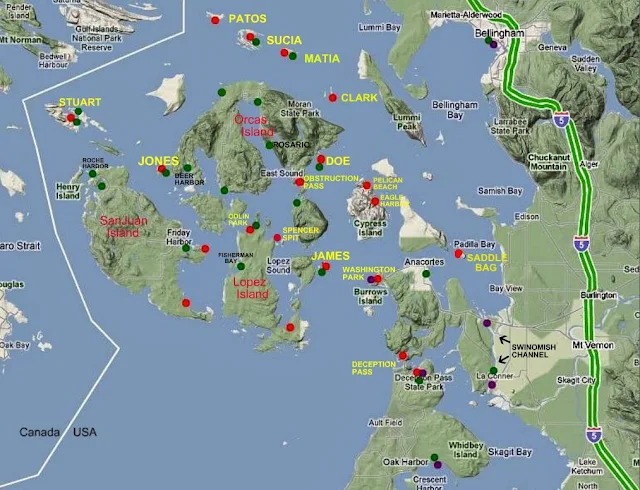 San Juan Island's map