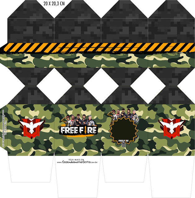 Free Fire: Free Printable Boxes.