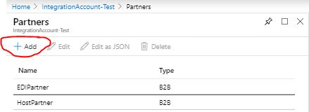 Add partner in integration account