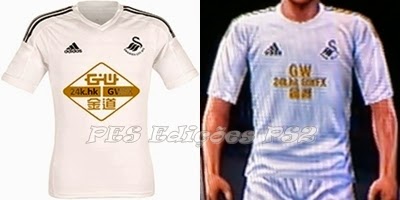 Uniforme Swansea City Temporada 14/15 PES PS2