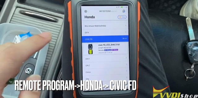 Xhorse Key Tool Max Pro Adds Honda Civic FD 2011 Key 5