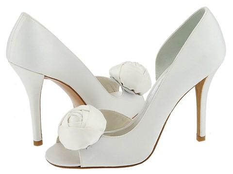 Summer wedding shoes either flats or kitten heels with handcut organza 