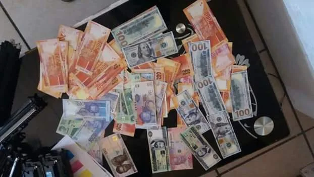  Photos: South African Police arrest Nigerian man found in possession of huge stash of counterfeit money