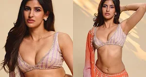 Sakshi Malik cleavage tiny blouse lehanga diwali look