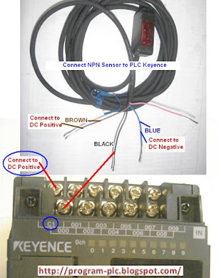 Connect NPN Sensor to PLC Keyence