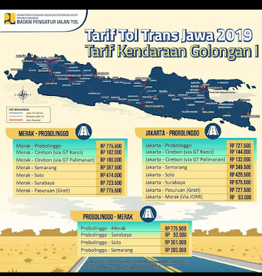 Tarif tol trans jawa untuk mudik 2019