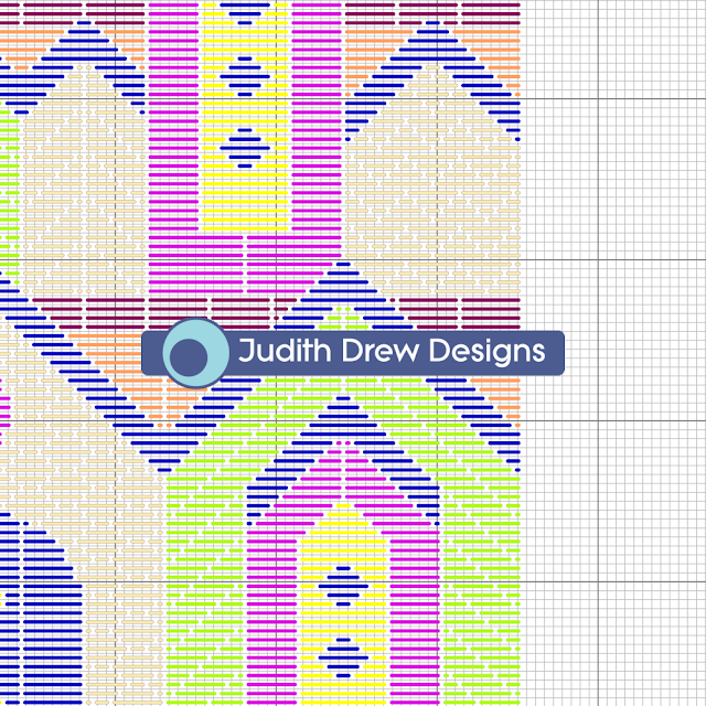 Judith Drew Designs close up of a section of the pattern chart for Gothic Spires.