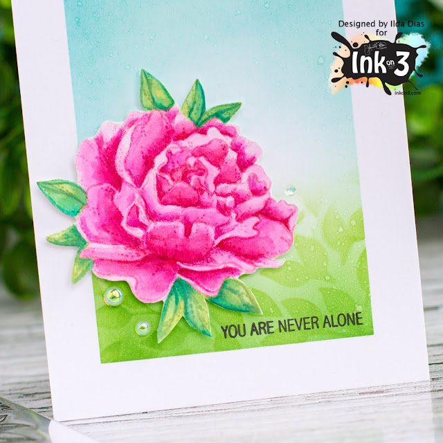 You Are Never Alone, Friendship Card,Ink On 3,No Line Coloring,Atelier Inks,Watercoloring,Card Making, Stamping, Die Cutting, handmade card, ilovedoingallthingscrafty, Stamps, how to,