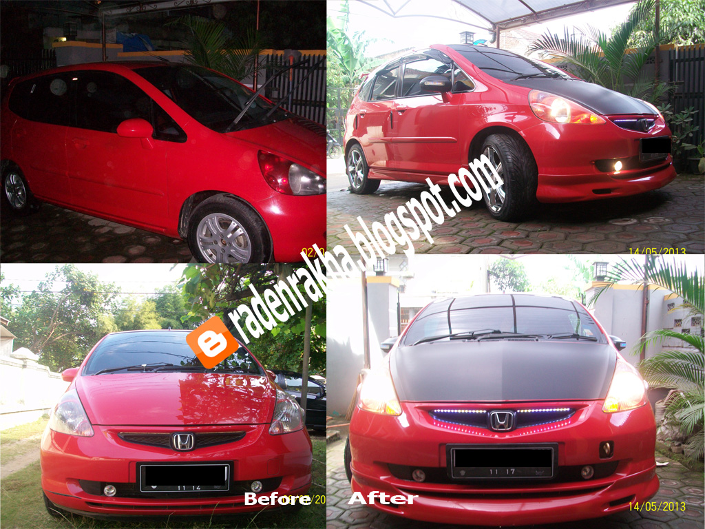 Mari GoBlog Modifikasi Honda Jazz GD 3 2004 2005 Merah Ferrari