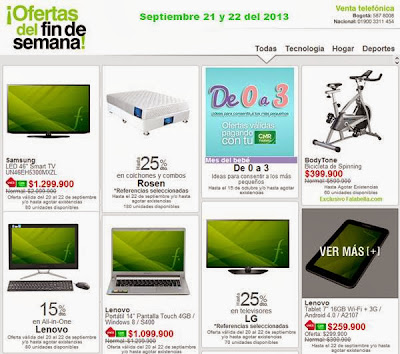 ofertas fin de semana falabella 21-9-13