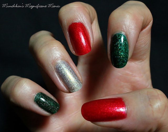 Christmas polishes- Zoya Amal, Merida and Alicia 