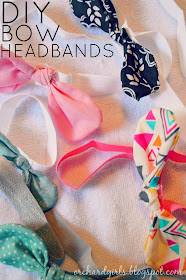 DIY Fabric Bows and headbands by OrchardGirls