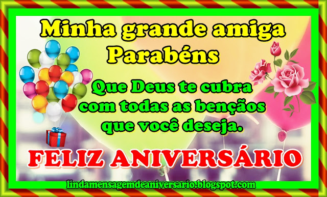 Blog Linda Mensagem de Aniversário amiga