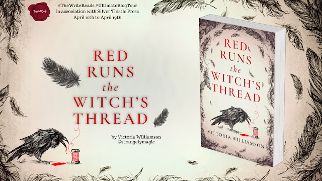 Red Runs the Witch's Thread by Victoria Williamson tour banner