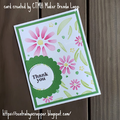 floral card 6 created with stenciled cardstock