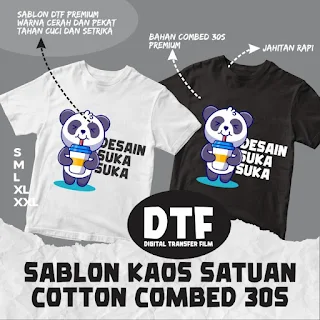 Sablon Kaos DTF Satuan Murah