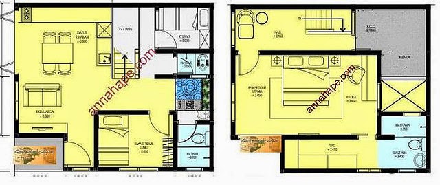 Desain Rumah  Minimalis  2 Lantai Luas  Tanah  60 Meter 