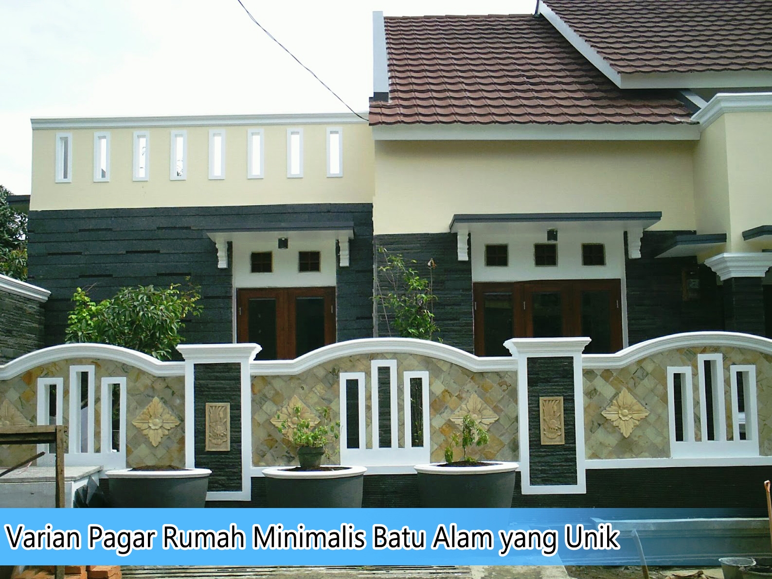 Varian Pagar Rumah Minimalis Batu Alam Yang Unik BELONOMI