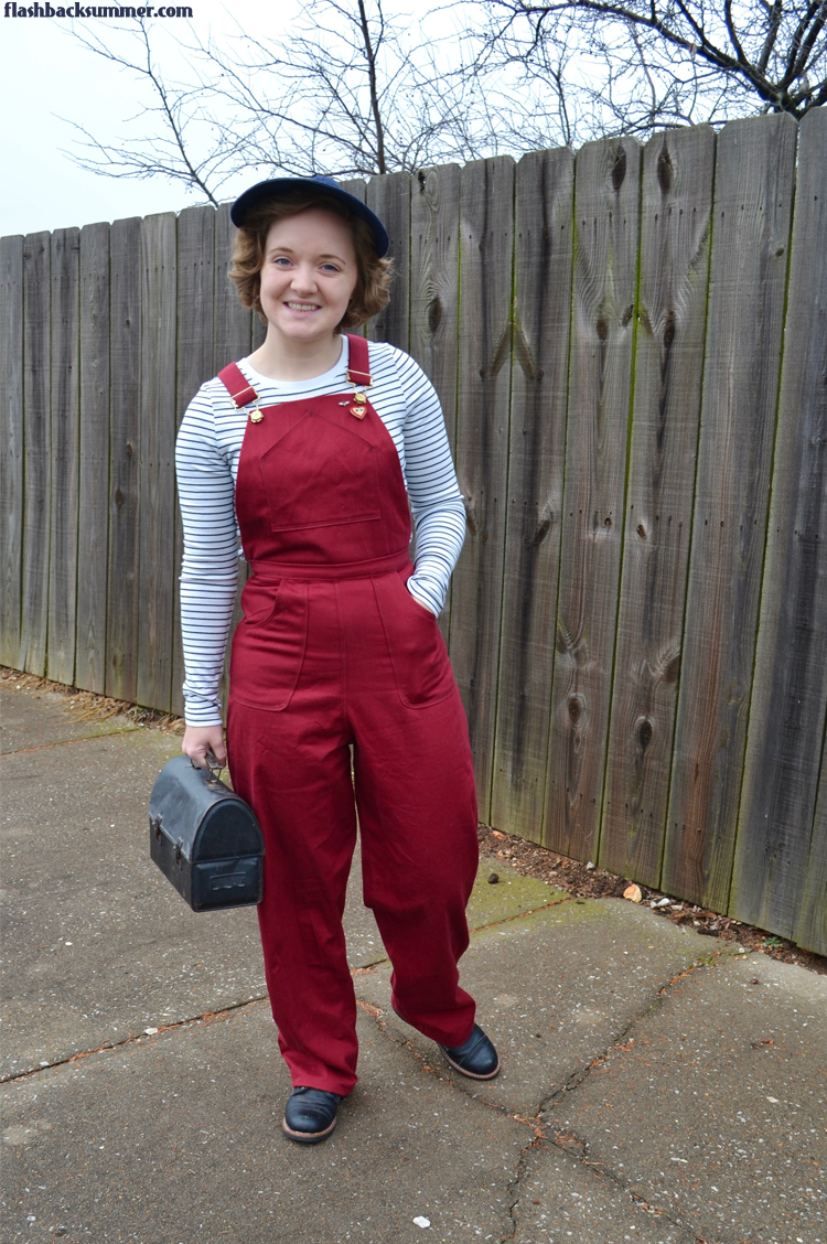 Flashback Summer: 1940s Red Overalls - Wearing History Homefront