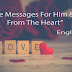 "Love messages for him & her from the heart" English