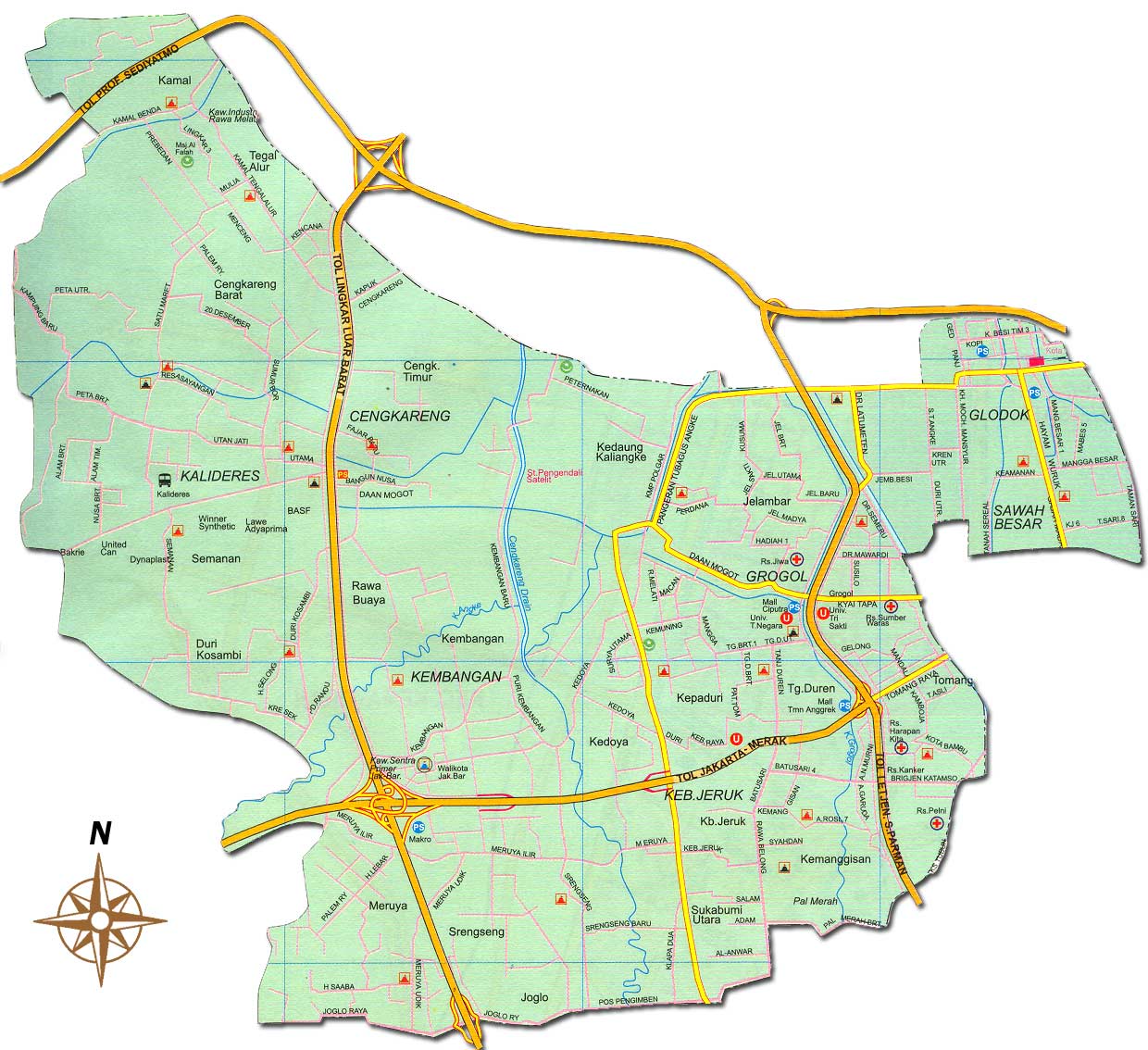 Peta Jakarta  Barat 