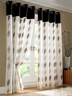 black and white curtain