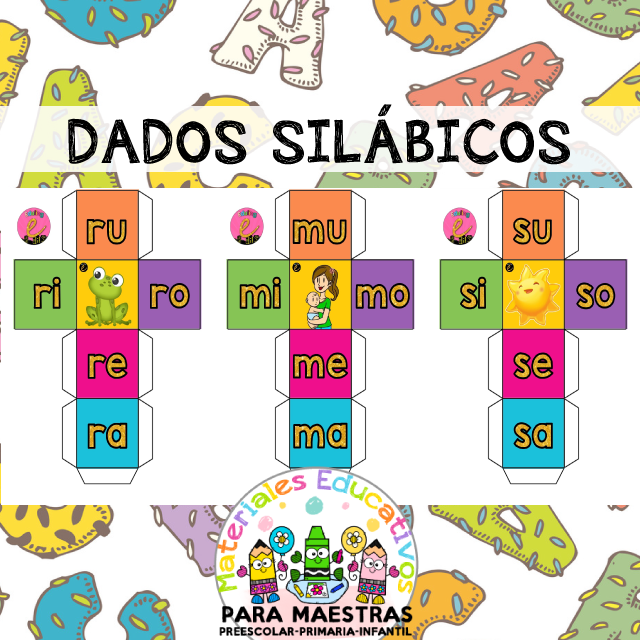 Dados Silábicos | Materiales Educativos para Maestras