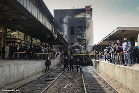  Security forces in front of the locomotive by photojournalist Mohamed El-Raey 