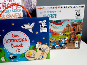 Kapitan Nauka - gra loteryjka świat - puzzle obserwacyjne rycerze - na tropie angielskich słówek - gry i książeczki dla dzieci - jak nauczyć dziecko angielskiego - Wydawnictwo Edgard