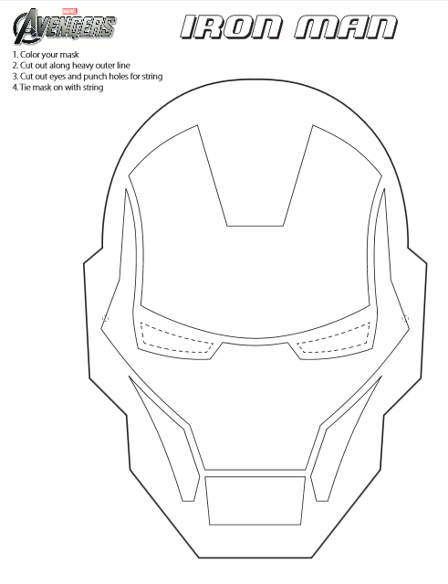 free iron man mask printable Mask #IronMan3Event  Color Printable Jinxy  Man to Iron Kids
