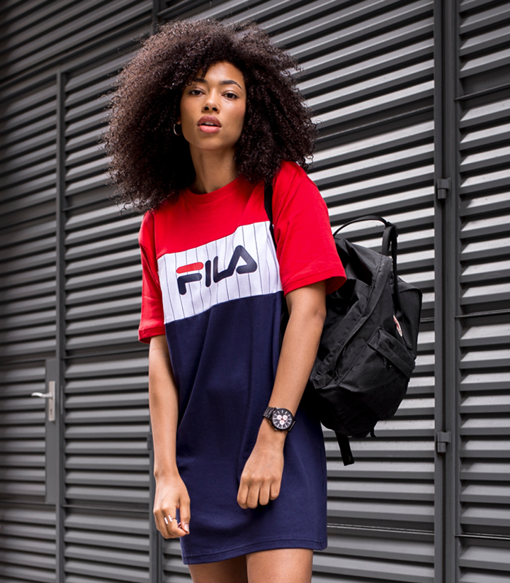 Fresh Lengths Style Fila T Shirt Dress
