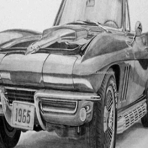It is a Car Pencil Sketch Drawing.