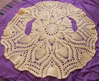 Sweet Nothings Crochet free crochet pattern blog, free crochet pineapple bolero pattern, photo of full pineapple bolero,