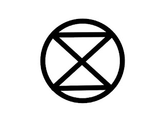 Free Coloring Book Art by gvan42 Extinction Rebellion Logo