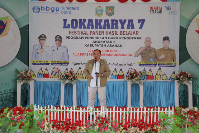 Wabup Buka Lokakarya 7 Festival Panen Hasil Belajar Program Pendidikan Guru Penggerak Angkatan 6 Kabupaten Asahan