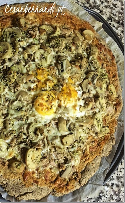 Pizza Integral Atum e Cogumelos