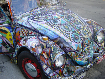 Glass Quilt Mosaic VW Art Car