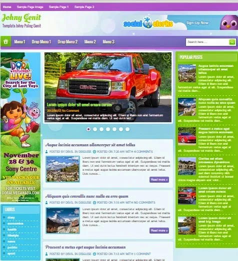 Johny Genit Responsive Blogger Template